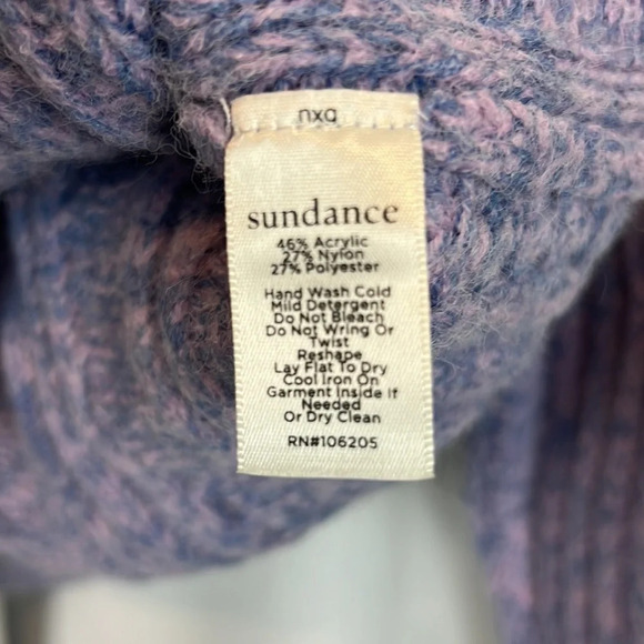 Sundance New Women’s Small Sycamore Periwinkle Half Zip Pullover Sweater - Picture 5 of 5